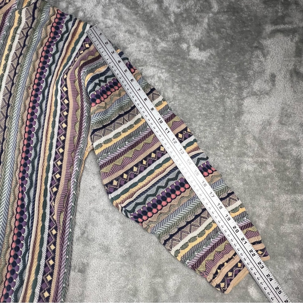 Vintage Tundra Canada 3D Knit Sweater Mens Large Purple Cosby Biggie Coogi Style - Picture 7 of 10